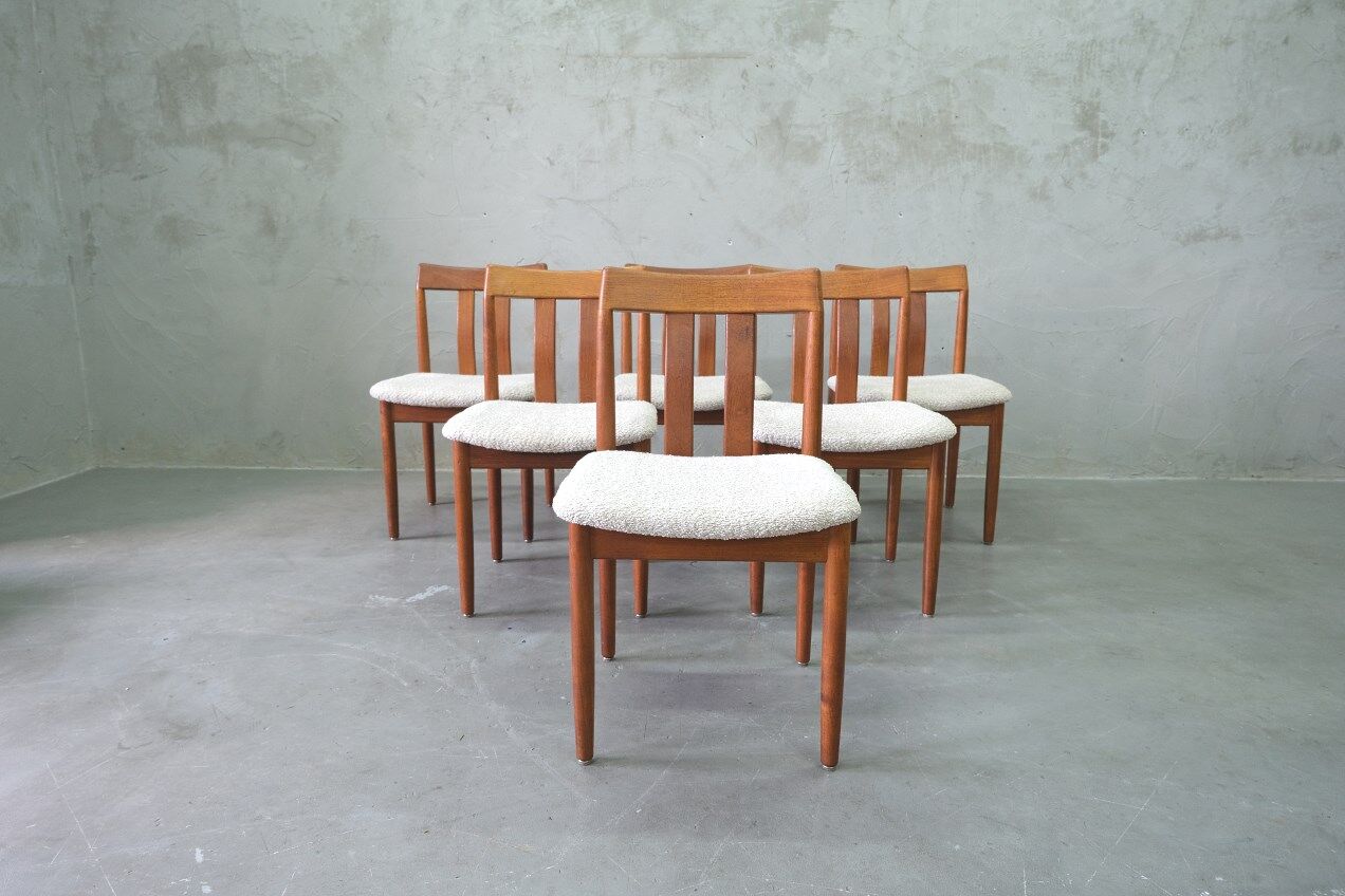 Mid-century teak dining chairs from Vamdrup stolfabrik, 1960s, set of 6