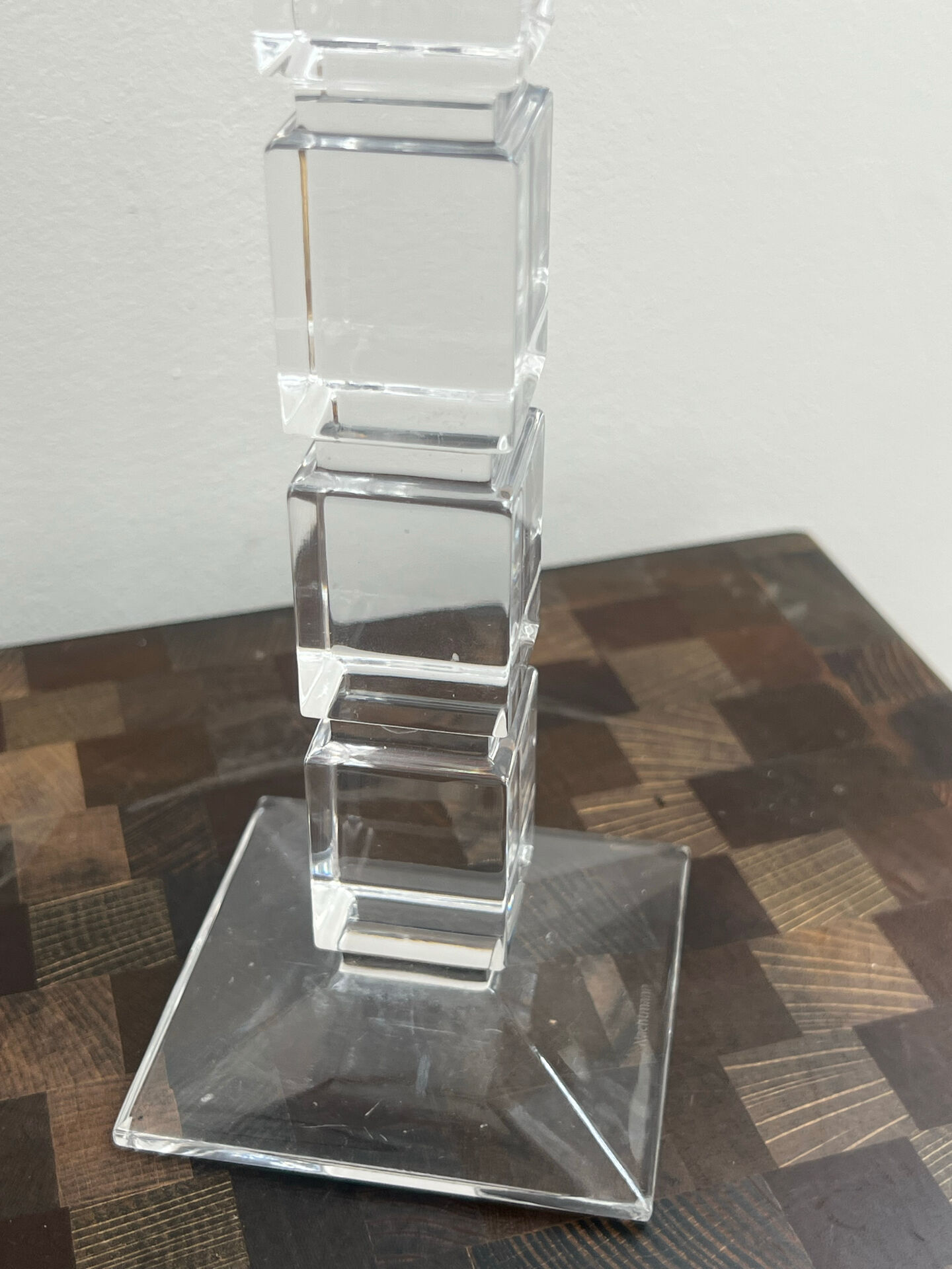 Post-modern crystal candlestick, Nachtmann House