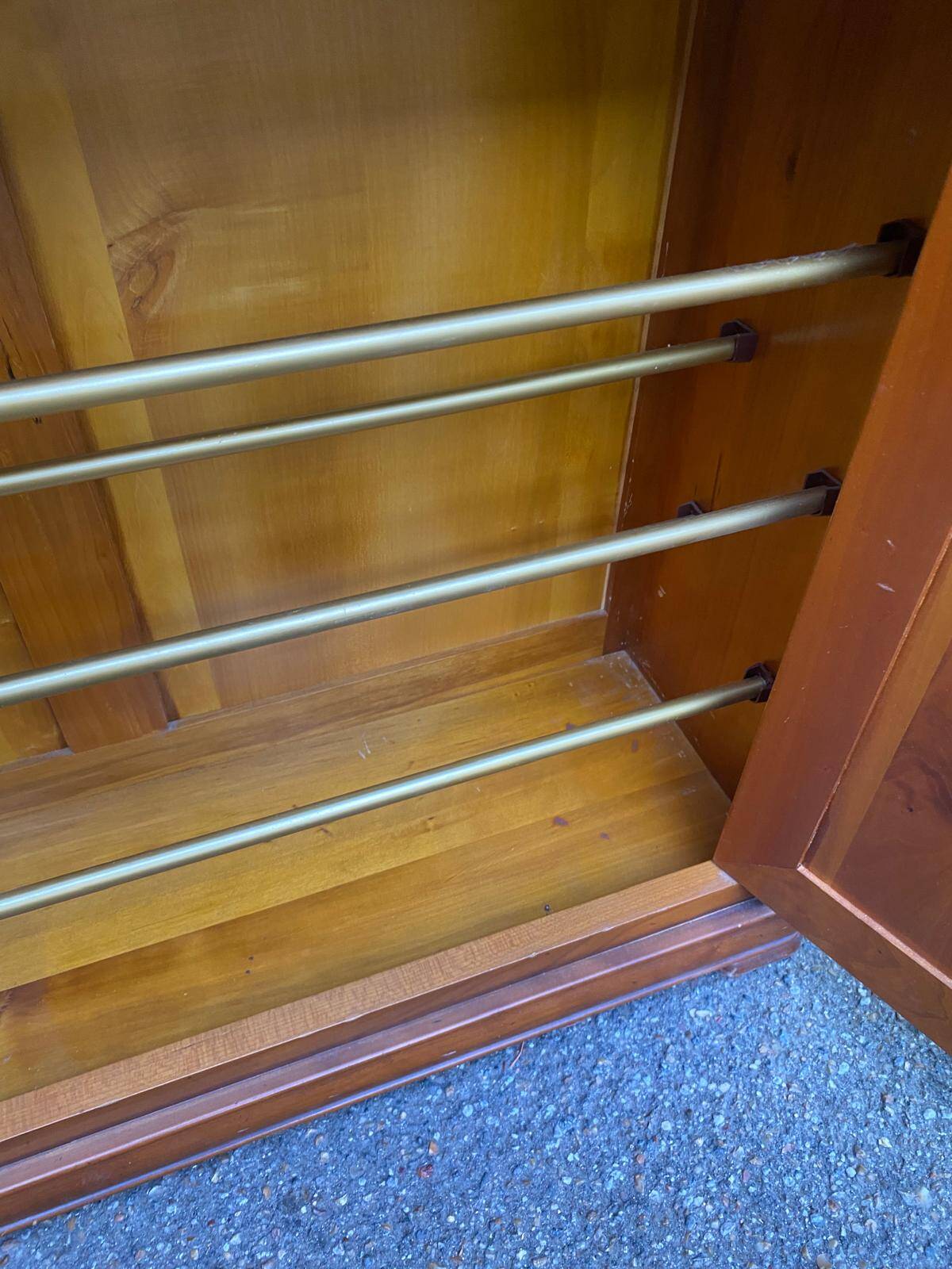 Solid wood shoe cabinet Louis Philippe Directoire 80s