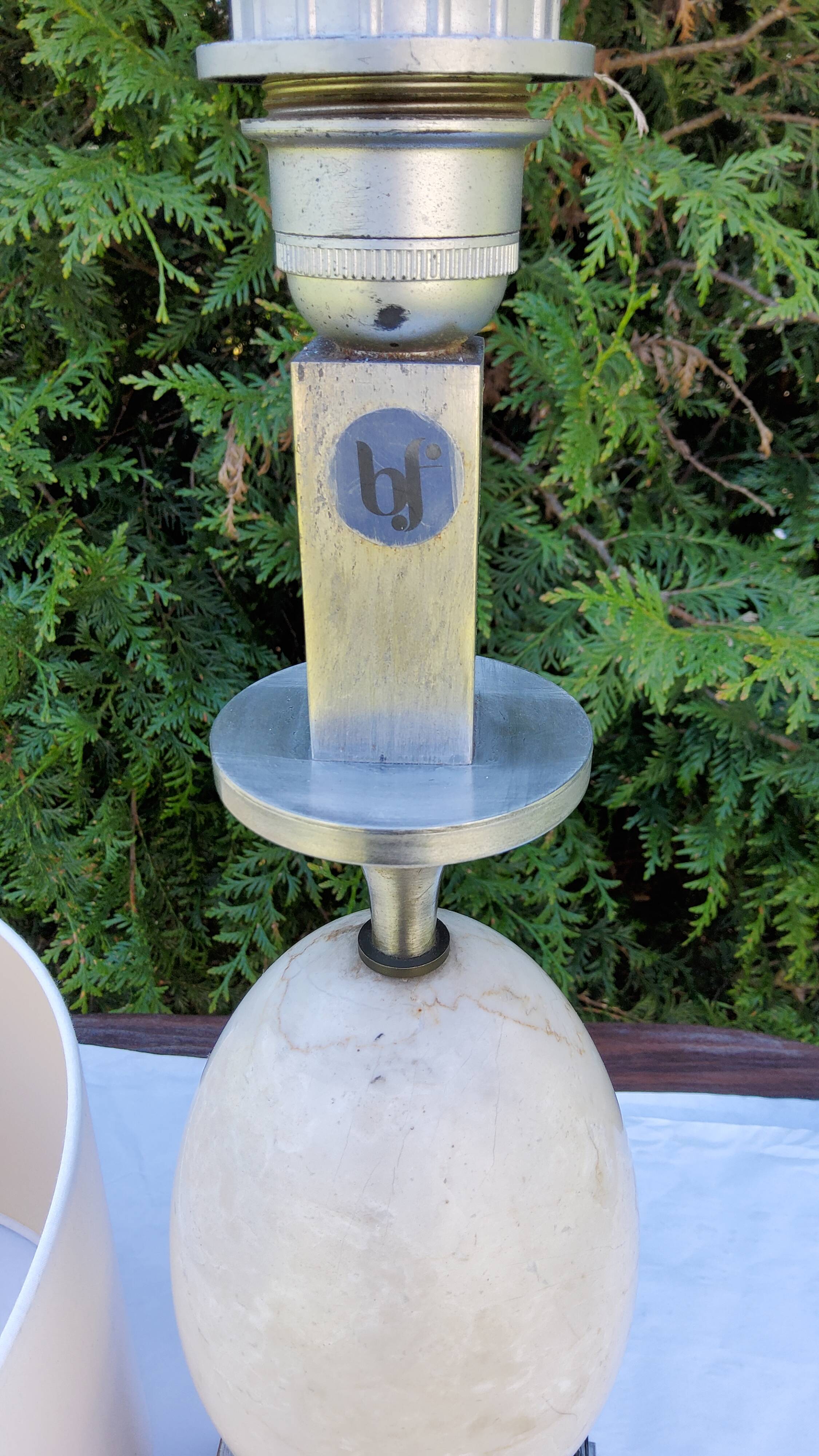 Lampe oeuf en marbre des années 70 bf Italie