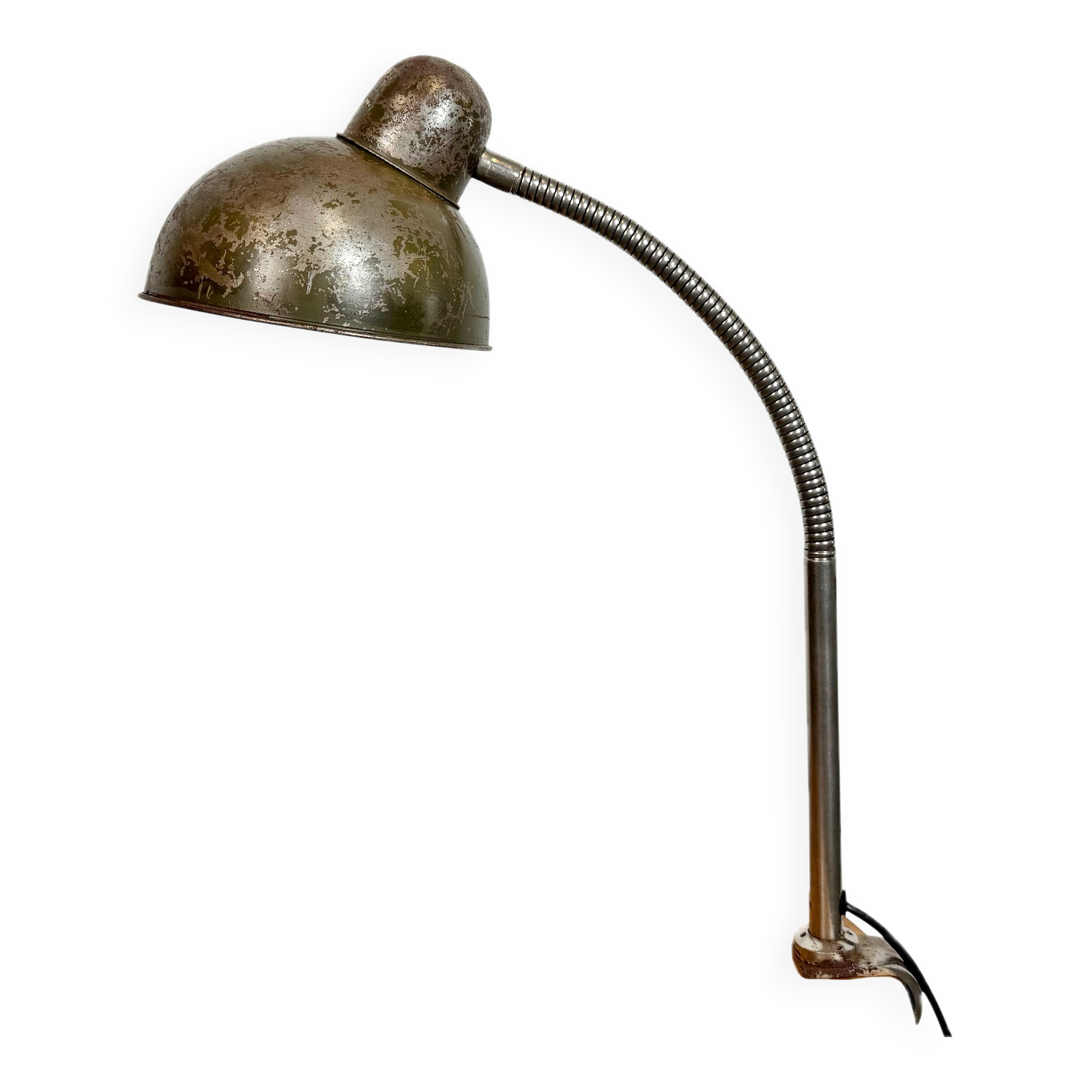 Industrial Workshop Gooseneck Table Lamp, 1960s