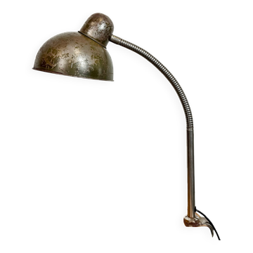 Lampe de table à col de cygne d'atelier industriel, années 1960