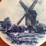 Assiette Delft décorée main 1984 moulin de Hollande