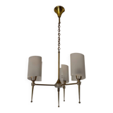 60s brass perspex chandelier