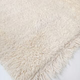 Moroccan Berber carpet Beni Ouarain ecru uni 243x184cm