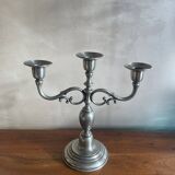 Pewter candle holder