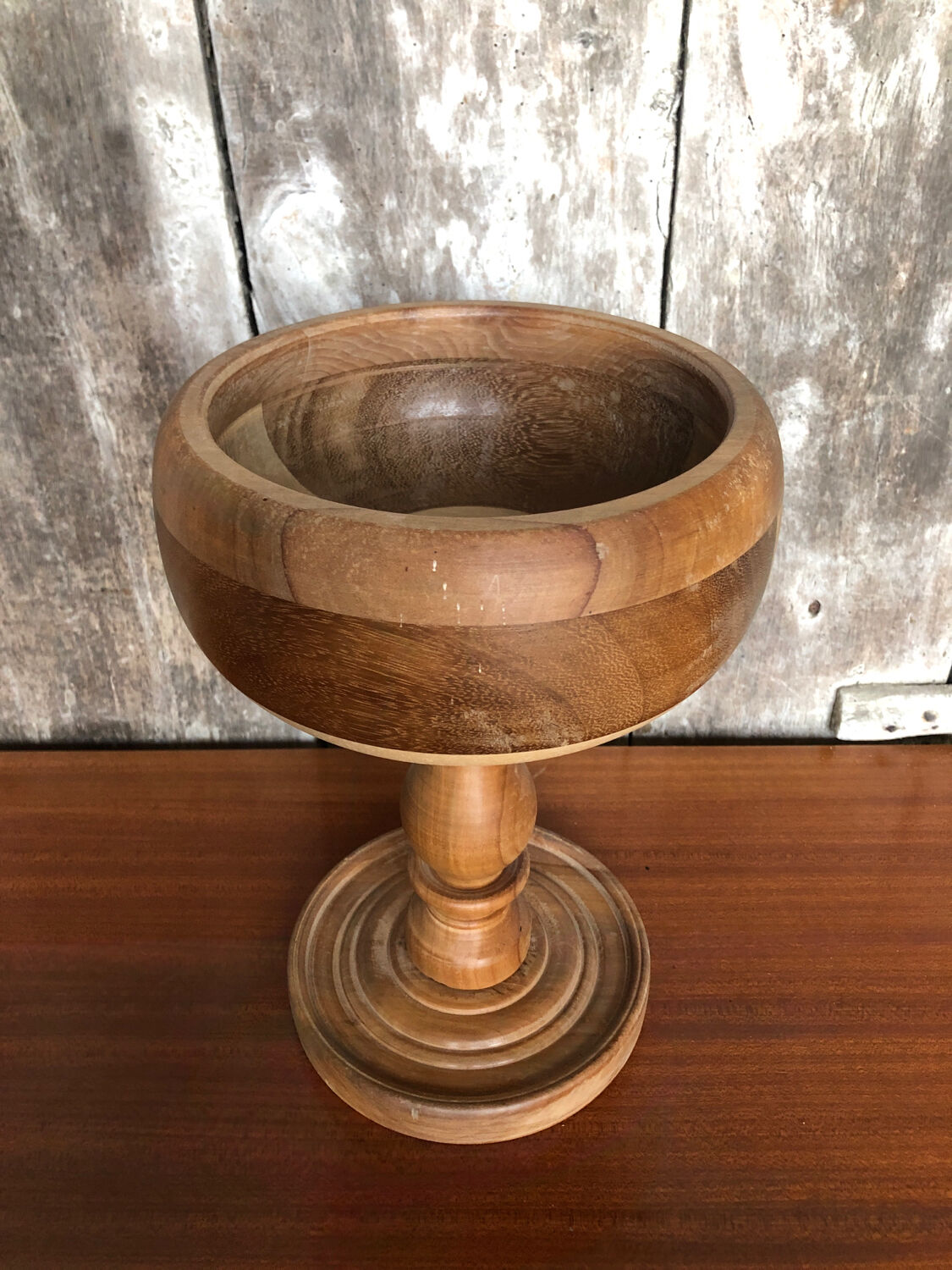 Old turned wood cutting