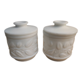 Opal glass jars
