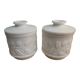 Pots en verre opale