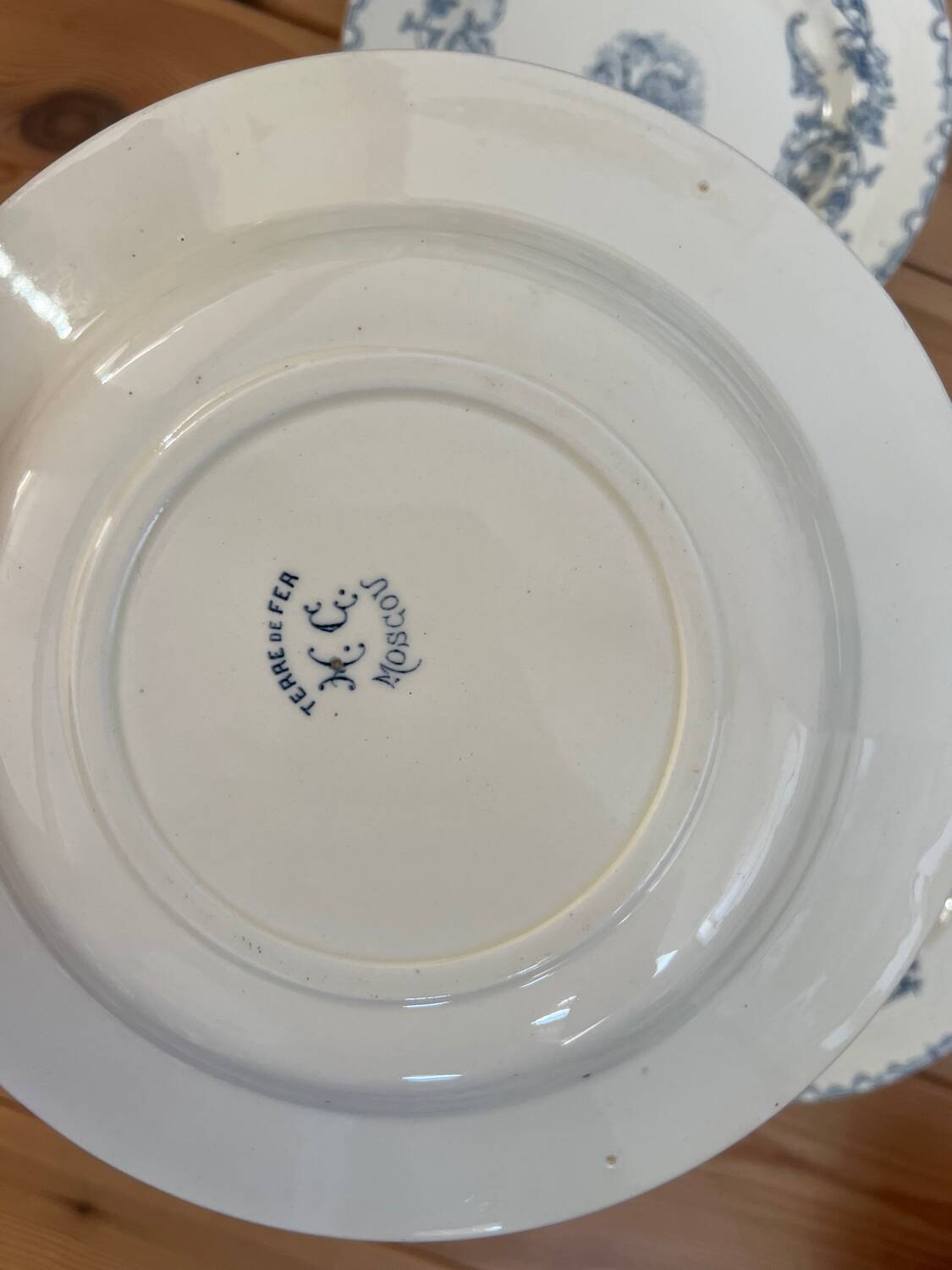 Earthenware soup plates, Moscow model, like new