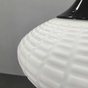 Adjustable Czech Pendant Light, Opaline Glass, 1970s