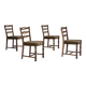 1970s, set of 4 Danish dining chairs in oak wood, green furniture wool.