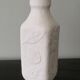 White biscuit vase with floral motif in relief, Hutschenreuther, Germany 1970