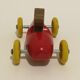 Jouet ancien, voiture rouge en bois
