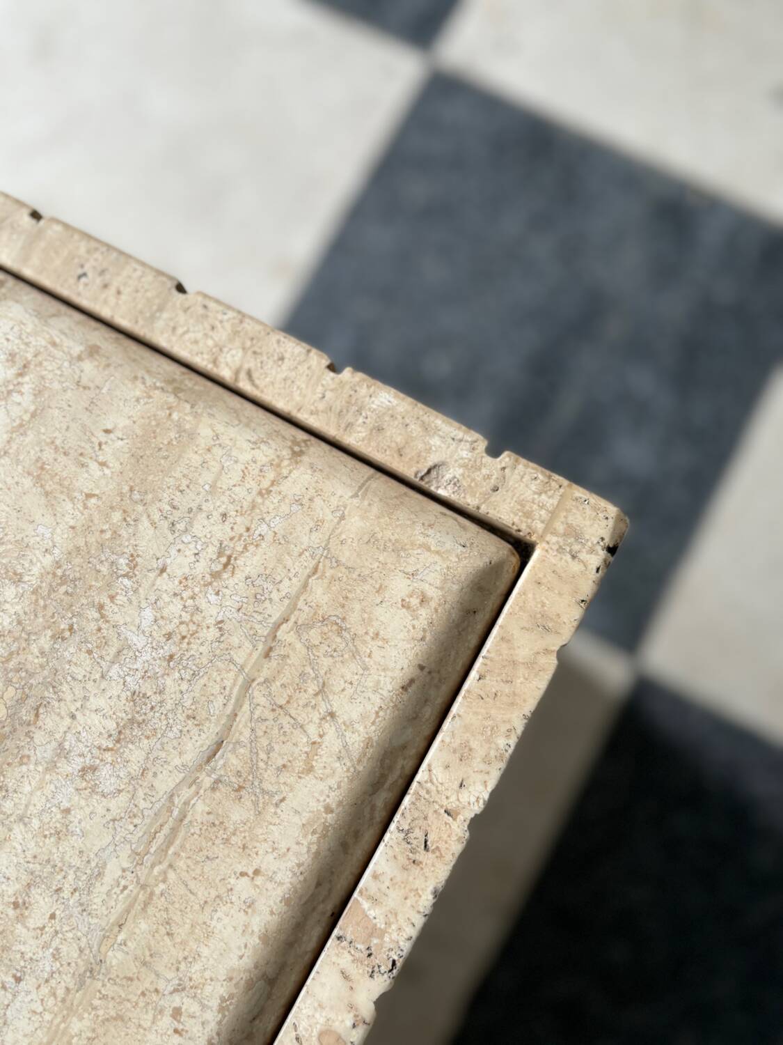 Vintage travertine coffee table