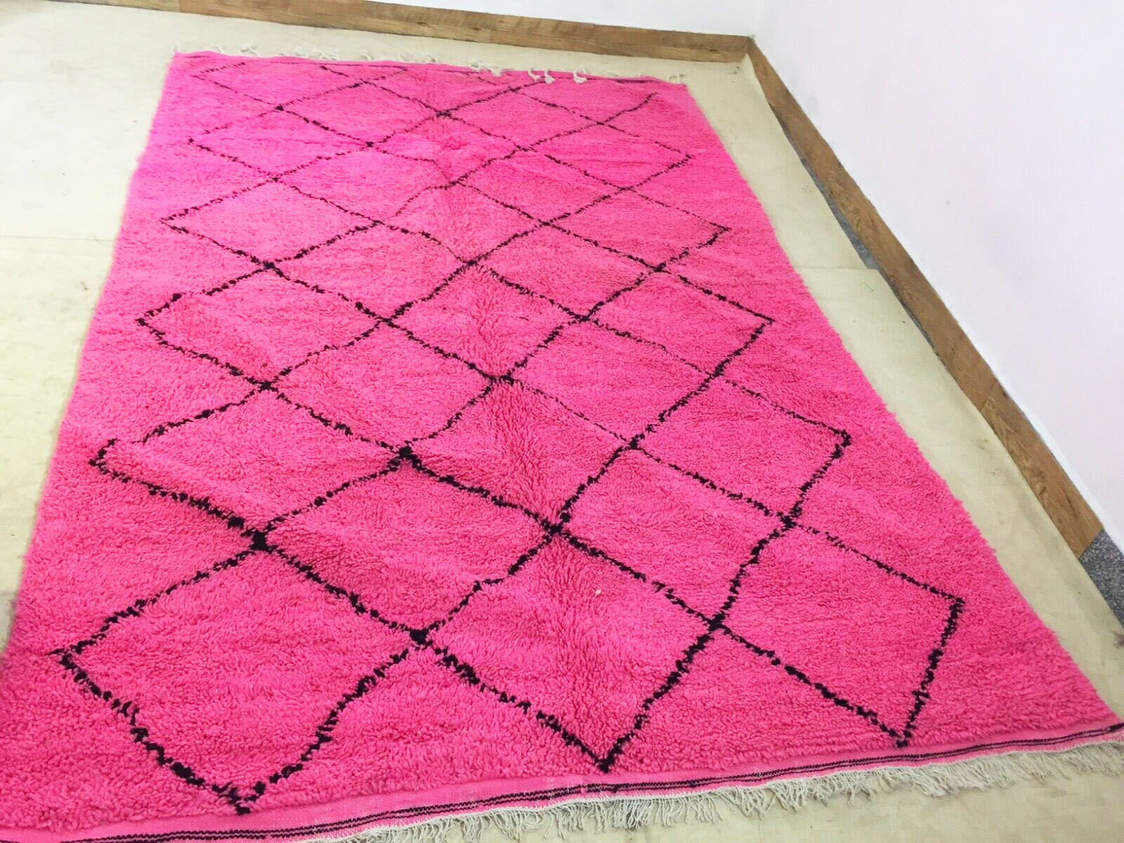 Moroccan pink carpet 295x182cm