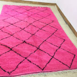 Tapis marocain rose 295x182cm