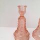 Paire de bougeoirs roses Art Déco Luxval