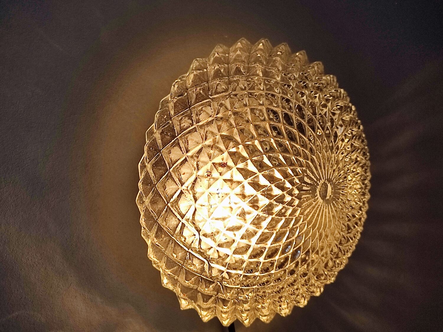 Vintage glass round wall lamp/ceiling