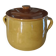 Marmite / Faitout vintage en terre cuite émaillée avec couvercle (21 x