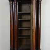 Renaissance style bookcase display case in carved walnut and oak circa 1850