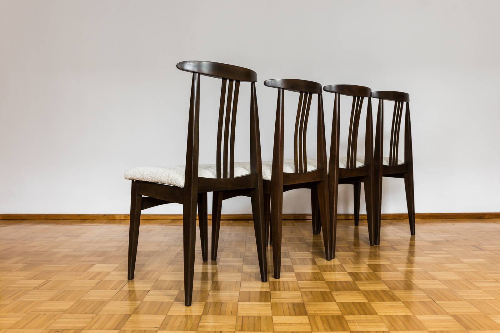 Chaises de salle à manger vintage par M. Zieliński, Pologne, années 1960, lot de 4