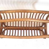 1960s rattan magazine rack