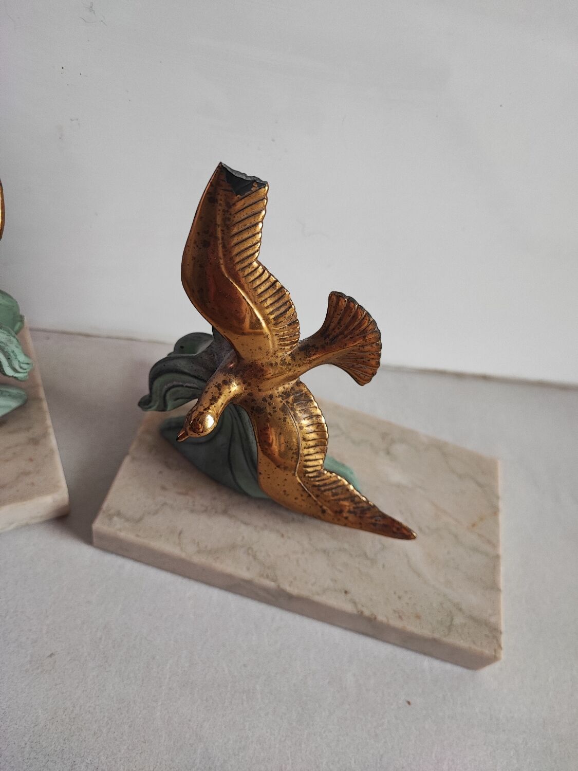 Pair of greenhouses books art deco birds