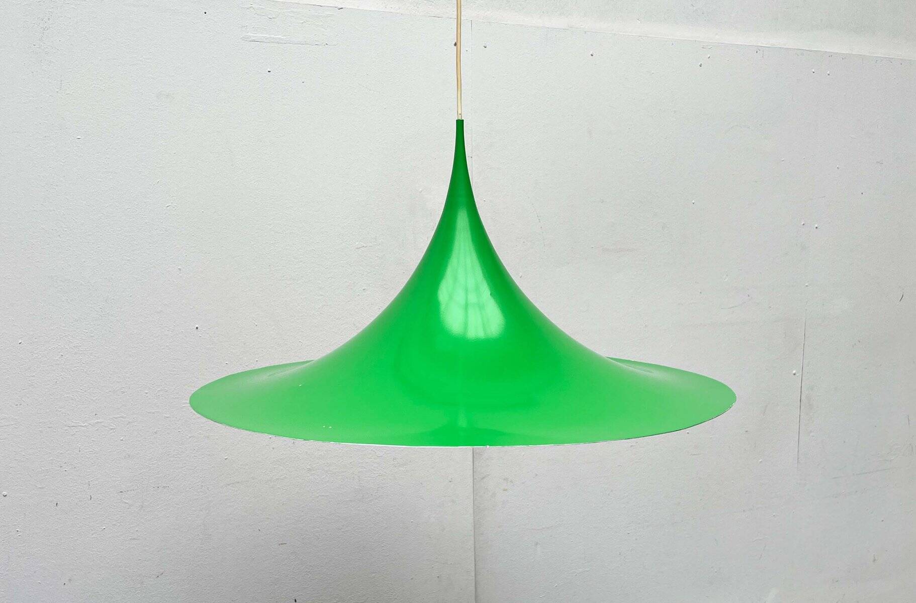 Semi-model tulip pendant lamp green space Danish mid-century by Claus Bondrup and Torsten Thorup for Fog & Mørup, 1960s, set of 2
