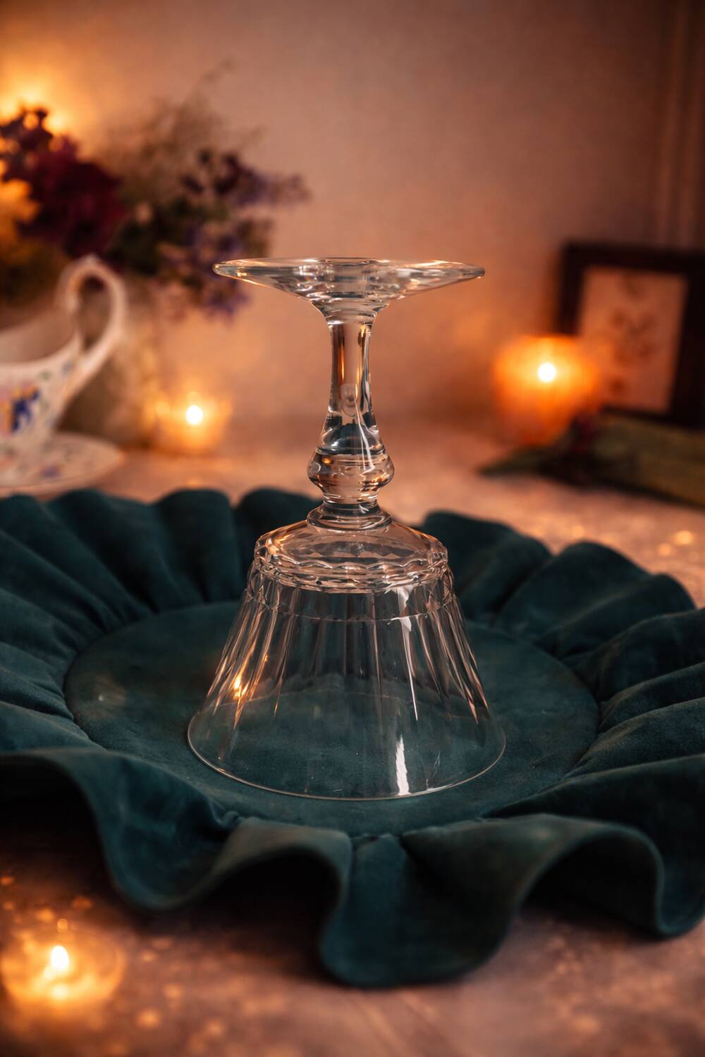 Baccarat – 6 Piccadilly cut crystal water glasses (H. 15 cm)