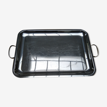 ‌Stainless steel tray with 2 handles