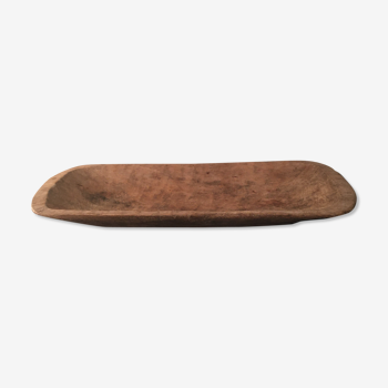 Large artisanal solid wood dish