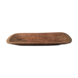 Large artisanal solid wood dish