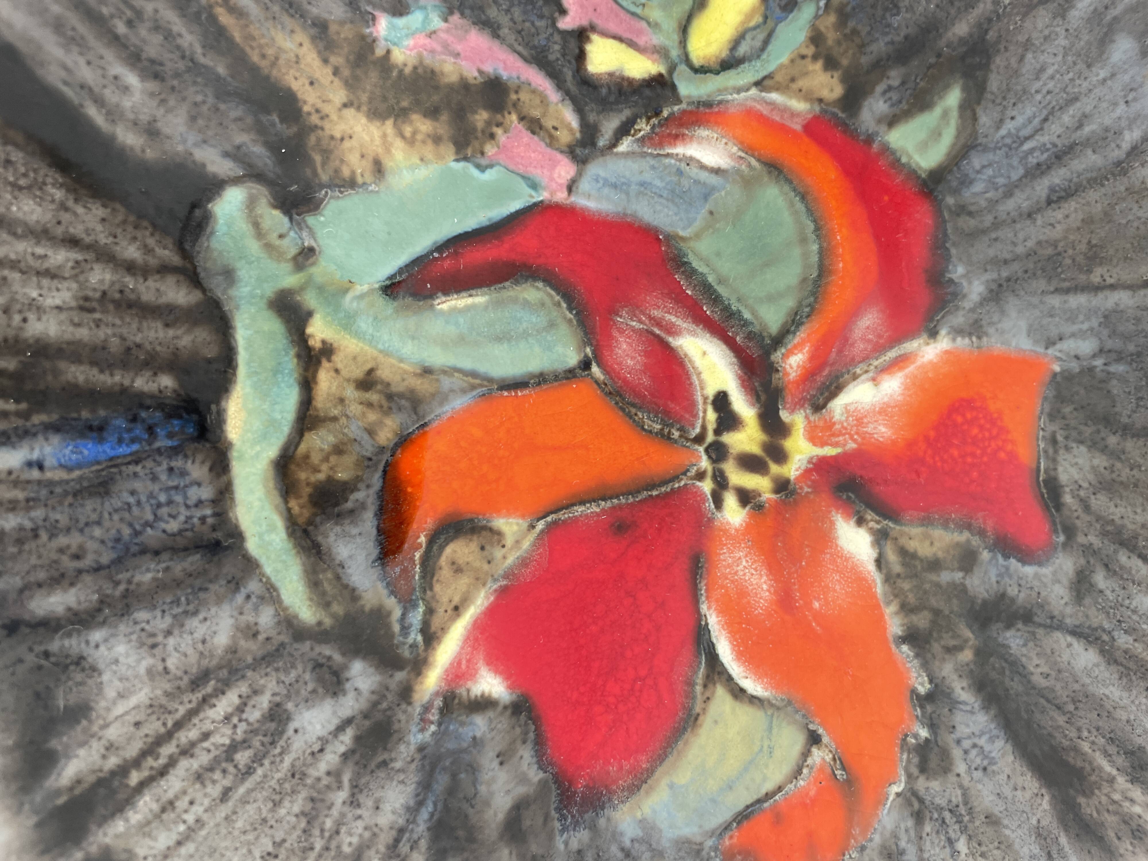 Rare plate bel delecourt quimper antique