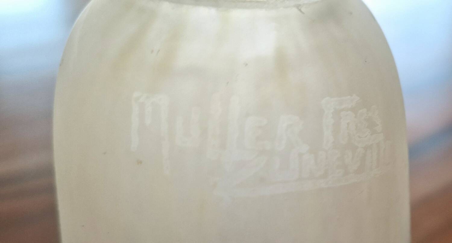 Art Nouveau style lamp by Müller Frères