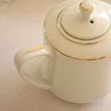 Selfish white porcelain teapot