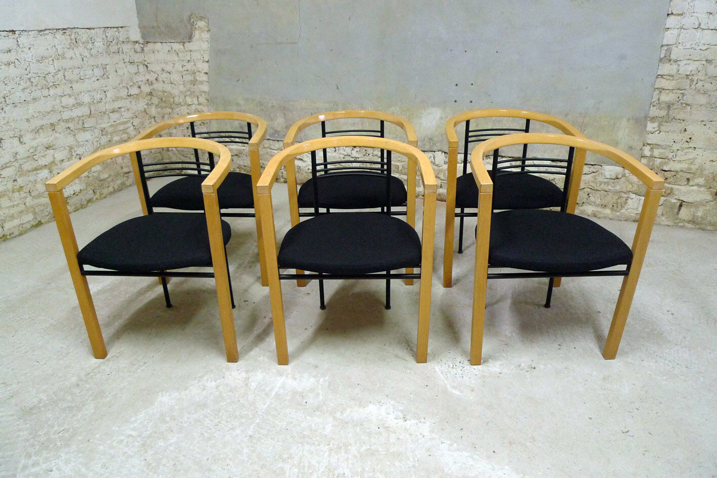 Set of 6 chairs, Italie, 1980