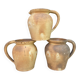 Set of antique terracotta jugs H21 cm