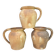 Set of antique terracotta jugs H21 cm