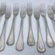 Set of 15 silver-plated dessert forks by Calegaro