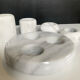 Set of 5 vintage marble candlesticks