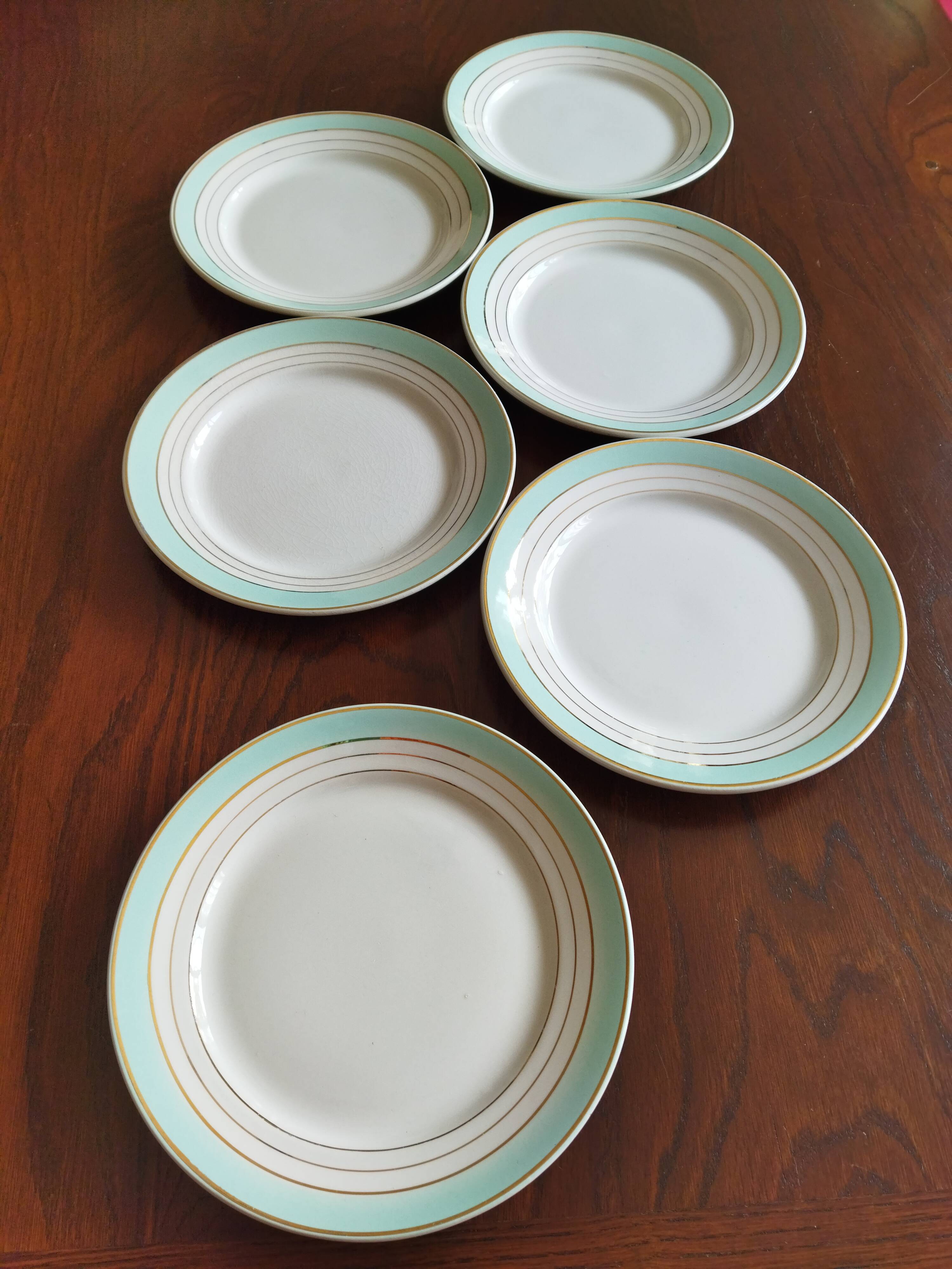 6 assiettes à dessert "Régence" K&G Lunéville