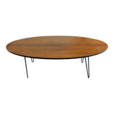Table basse vintage ovale bois