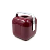 Space age red Ice Bucket, Guzzini Italy, ca. 1970s