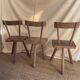 Wooden tripod chairs raw art