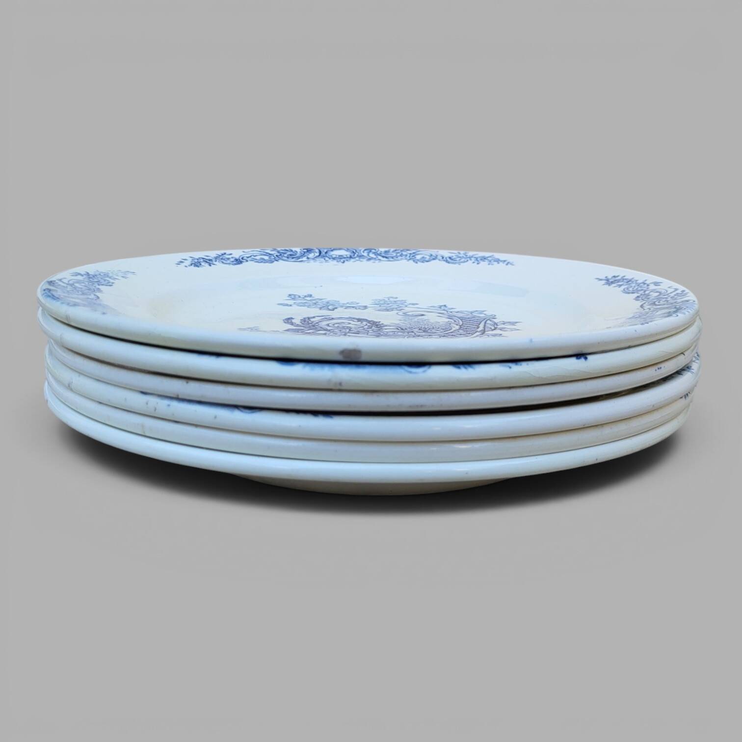 6 flat plates Clairefontaine model Louis XV