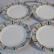 Set of 4 flat plates Badonviller model Quiberon