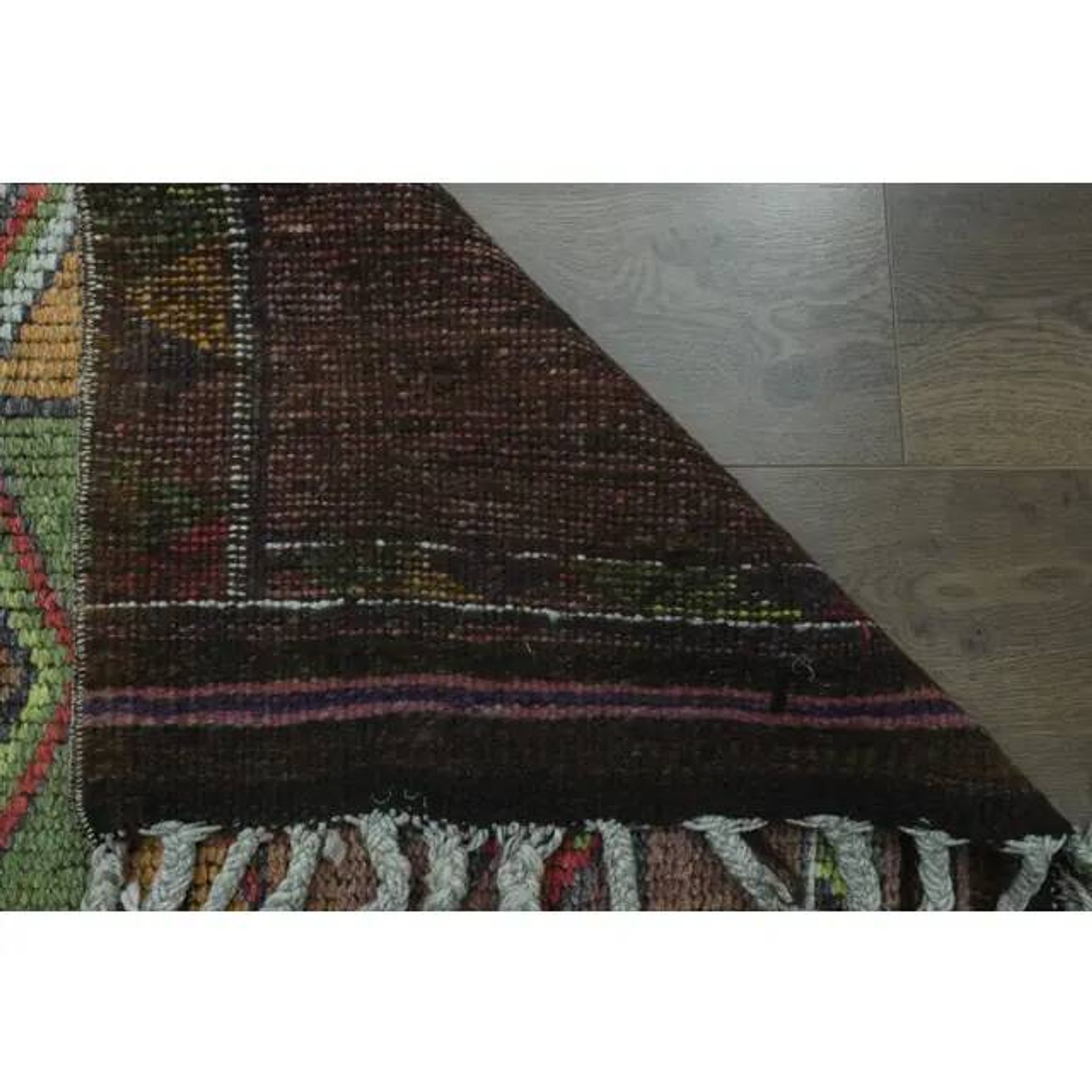 1970s Vintage Turkish Oushak Handmade Wool Cotton Orange Runner Rug 85x358