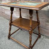 Table d'appoint à thé jugendstil Art Nouveau en bois 1910