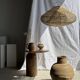 Small brutalist Indonesian footed pot H13 D15